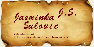 Jasminka Šulović vizit kartica